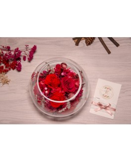 Glass Bowl Bouquet 01 保鮮花